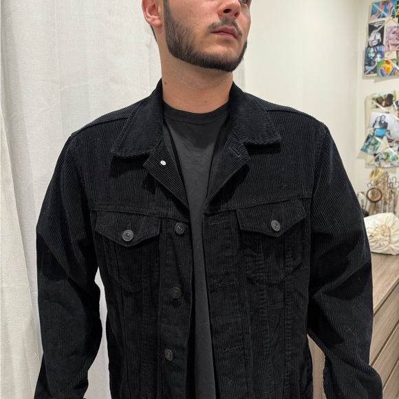 BDG Men's Black Corduroy Shirt Jacket